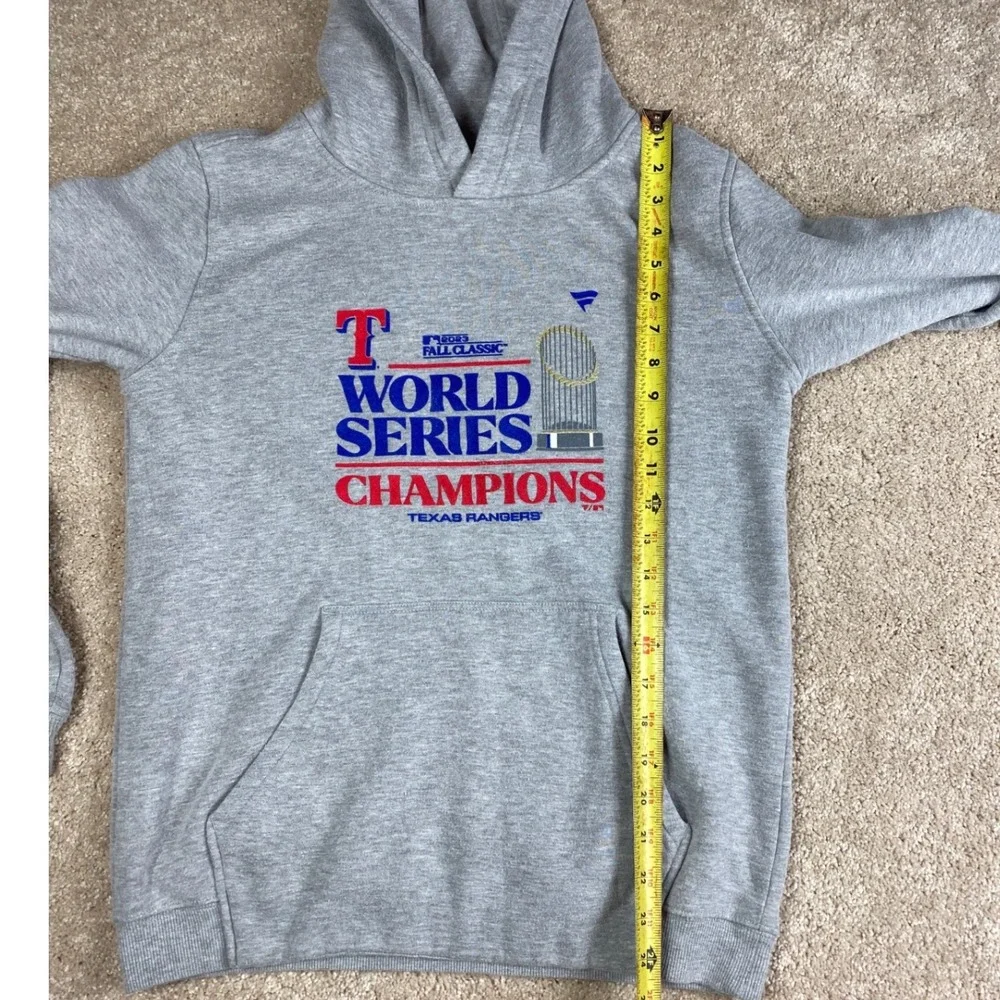 Outerstuff Texas Rangers 2023 World Series‎ Champions Hoodie Kids Gray L 14/16